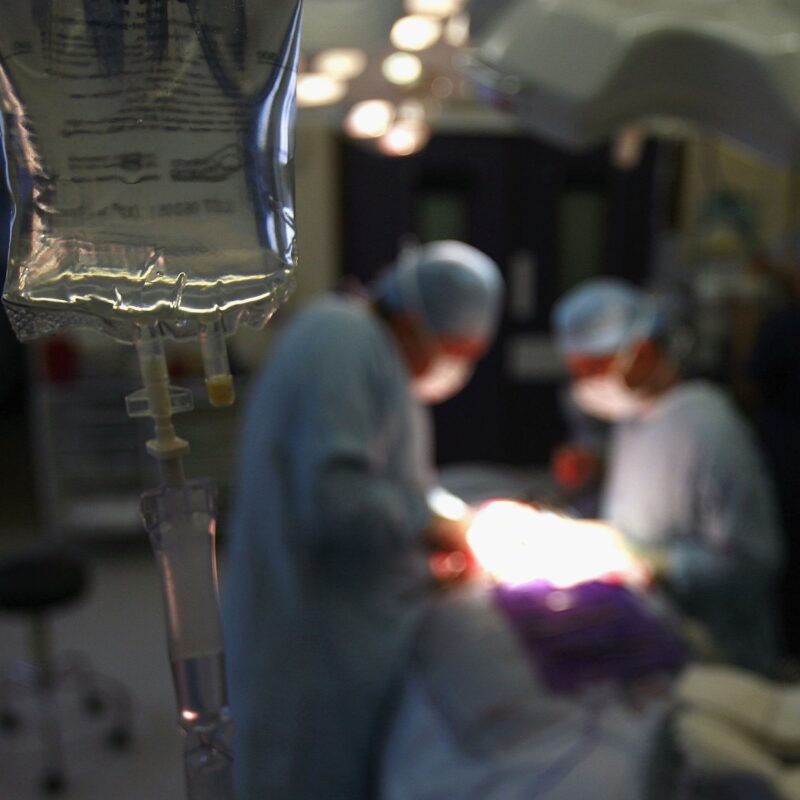 An operating room in Birmingham, England.