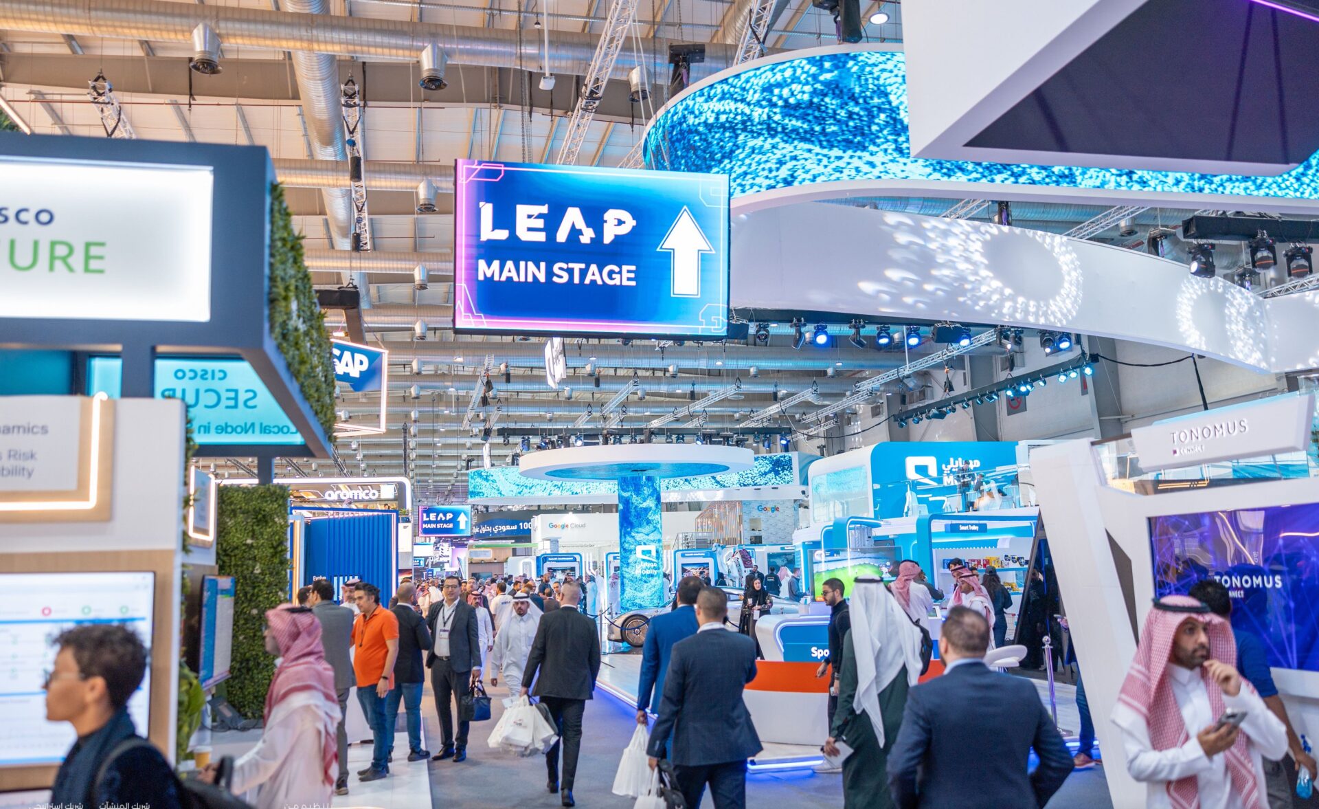 Crowds at LEAP24, the tech exhibition underway in Riyadh (Photo: LEAP)
