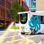 Autonomous buses developed by Mubadala-owned Solutions+ started tests in a geofenced zone at Abu Dhabi’s Masdar City. (WAM)